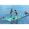 image:imageWow Sports Inflatable Water Walkway Mat  Palm Leaf  10 x 6 ft  Connects to Boats amp Other Mats  for Kids amp Adults  An inflatable floating mat with a rigid Ibeam surface