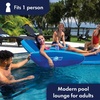 image:imageWow Sports Modern Inflatable Pool Lounge  Single Person  Reclined Salon Float for Lakes amp Pools  A singlerider inflatable lounge float for pools and lakes Heavygauge PVC holds its shape inflates with any standard pump