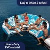 image:imageWow Sports Resort Inflatable Floating Couch  68 Person  Group Lake Float  A giant inflatable floating couch that seats up to 6 with a sofastyle backrest