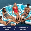 image:imageWow Sports Resort Inflatable Floating Couch  68 Person  Group Lake Float  A giant inflatable floating couch that seats up to 6 with a sofastyle backrest