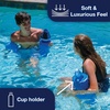 image:imageWow Sports XL Foam Pool Noodle with Cup Holder  Blue  A vinylcoated foam pool noodle for swim and water aerobics With a builtin cup holder holds up to 250 lbs of buoyancy