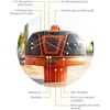 image:imageWow World of Watersports Wow Sound 179000 Bluetooth Floating Speaker Waterproof 50 Hour Battery 360 Degree Sound LED Light Fits in A Cup Holder Orange  9 x 85