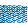image:imageWow Sports Inflatable Water Walkway Mat  Blue Chevron  10 x 6 ft  An inflatable floating mat with a rigid Ibeam surface