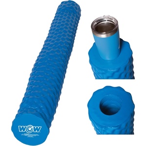 image:imageWow Sports XL Foam Pool Noodle with Cup Holder  Blue  A vinylcoated foam pool noodle for swim and water aerobics With a builtin cup holder holds up to 250 lbs of buoyancy