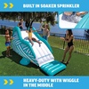 image:imageWow Sports Wiggler Inflatable Sprinkler Slide  White amp Teal  Garden Hose Attachment  for Backyard Parties